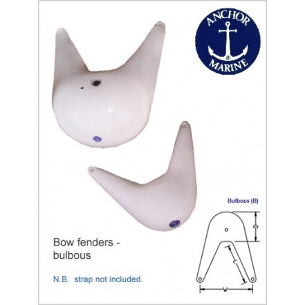 Anchor Marine Bow Fender 31x20x48cm White