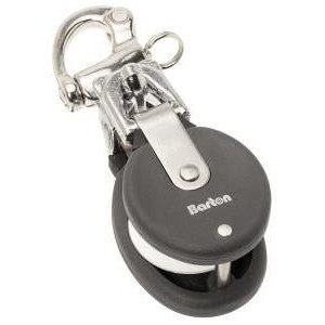 Barton Medium Snatch Block & Stainless Steel Snap Shackle 48mm