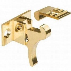 C Quip Cupboard Finger Catch Brass