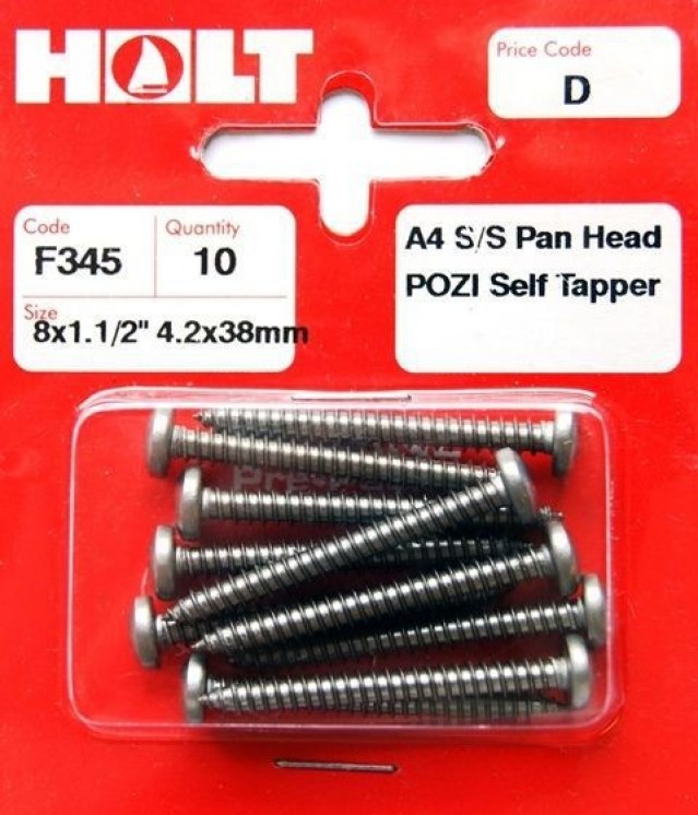 Holt Marine A4 S/S Pan Head Pozi Self Tapper