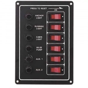 Switch Panel 6 Way Circuit Breaker