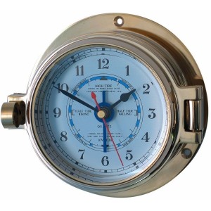 Meridian Zero Channel 84mm Brass Tide Clock