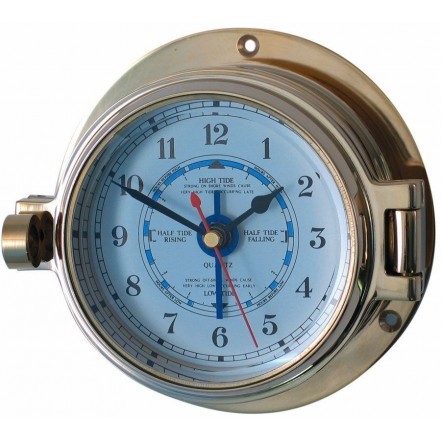 Meridian Zero Channel 84mm Brass Tide Clock