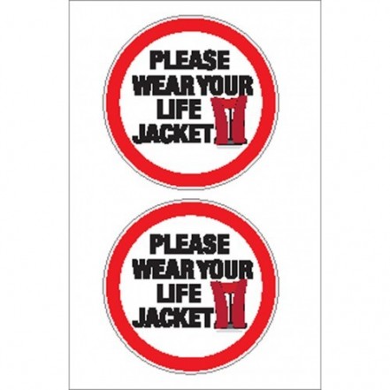 Nauticalia Sticker Lifejacket Please Wear