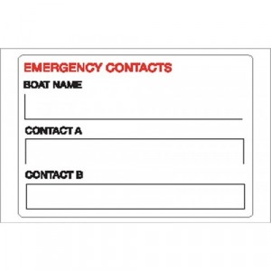 Nauticalia Sticker Emergency Contact