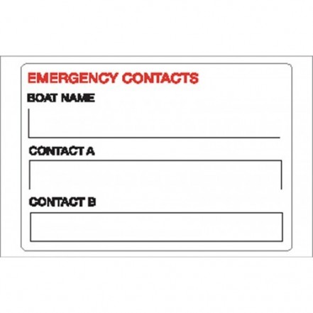 Nauticalia Sticker Emergency Contact