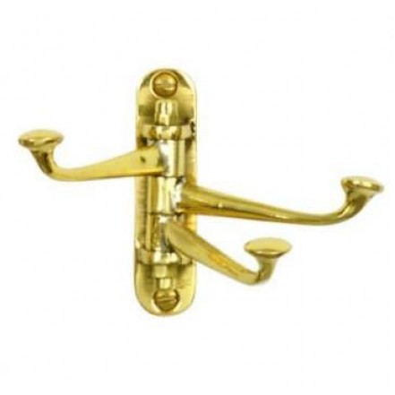 Nauticalia 3 Way Swivelling Brass Hook