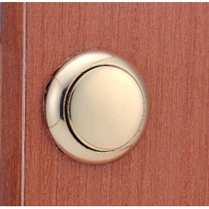 C Quip Push Button Latch Laquered Brass