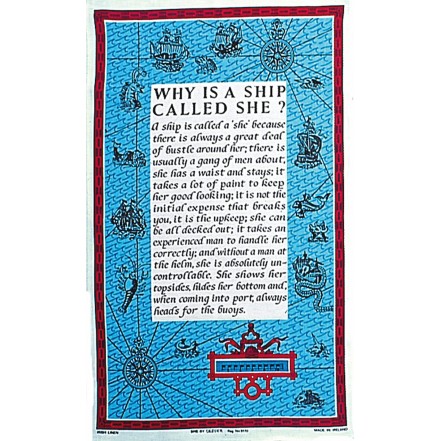 Nauticalia Galley Cloth Why Is A Ship Called She?
