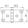 C Quip Cuddy Hinge Stainless Steel 75mmx37.5mm