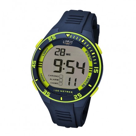 Limit Digital Watch Navy/Lime