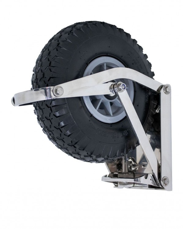 Compact Heavy Duty Dinghy Transom Wheels SS