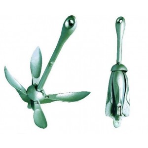 Waveline Folding Grapnel Anchor - Galvanised