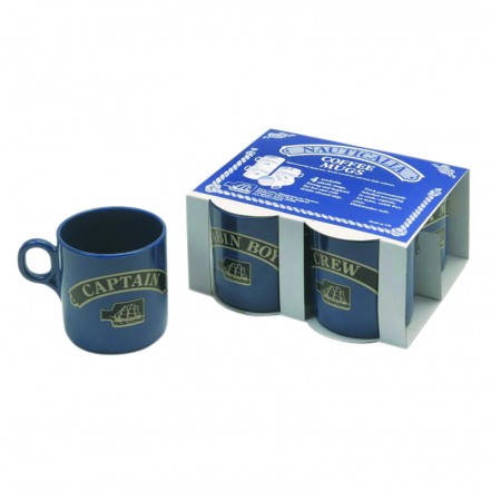 Nauticalia Coffee Mug Set Captain First Mate Cabin Boy & Crew