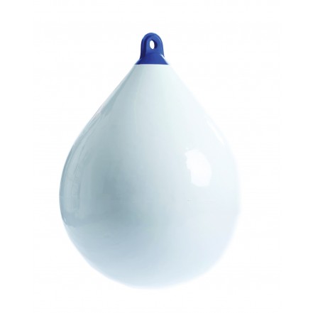 Majoni Pear Drop Buoy Fenders - White With Blue Top