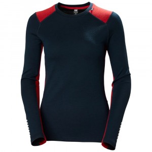 Helly Hansen Women's Lifa Merino Crew Navy
