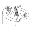 Waveline Shackle Snap Fixed Stainless Steel